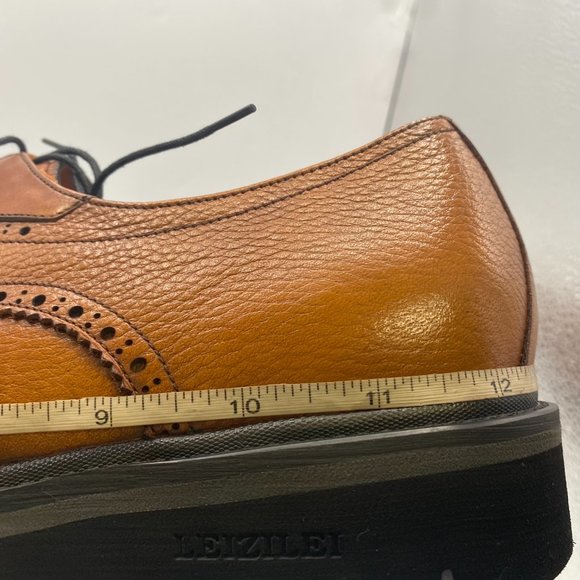FSJ Brown Wingtip Shoes Vintage Lace Up Oxfords